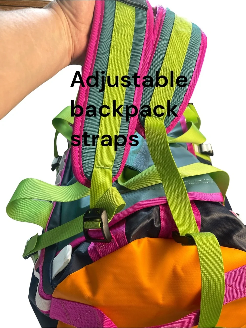 The North Face Base Camp 50L Duffel Bag Color Blocked Lime Green Hot Pink Rare!!